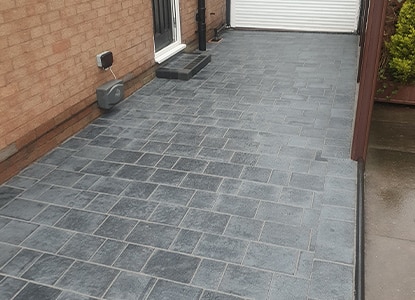 Custom block paved