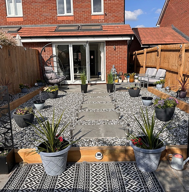 Landscaped back garden